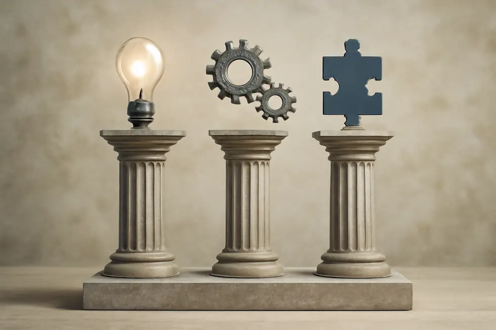 Business owner showcasing a new invention protected by patent rights, symbolizing innovation promotion.