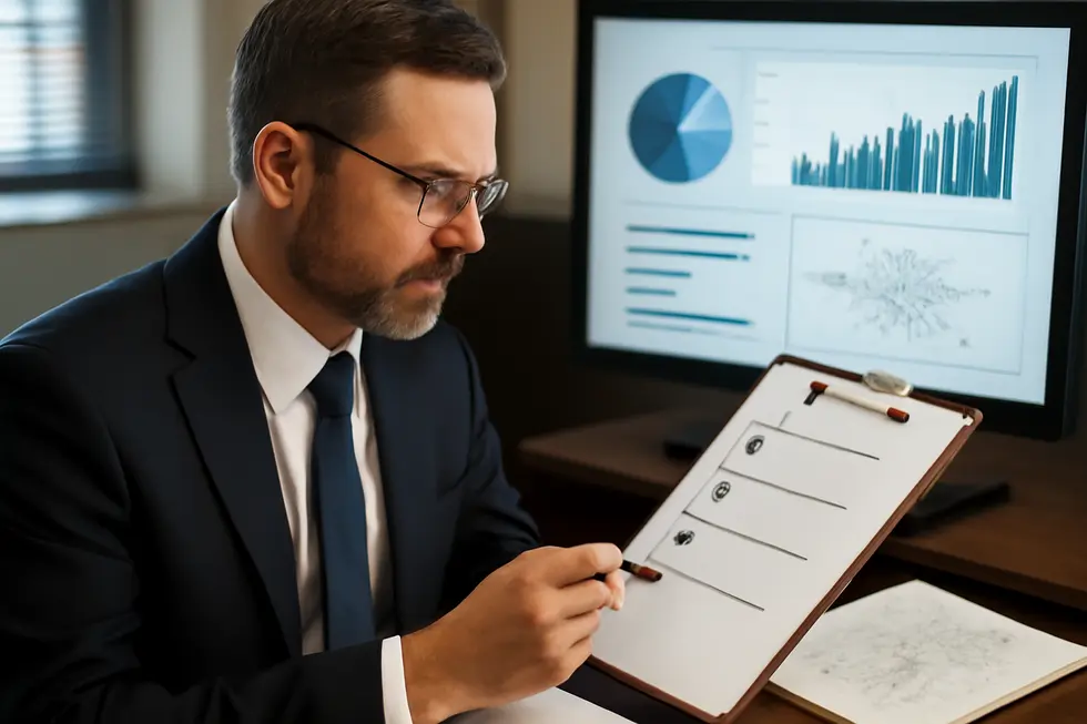 Visualization of different patent types relevant for protecting diverse business innovations.