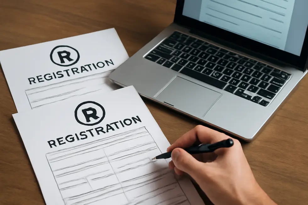 Business owner reflecting on the importance of service marks in branding.