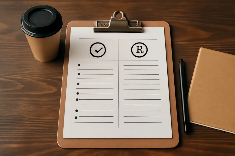 Business owner reflecting on the importance of service marks in branding.