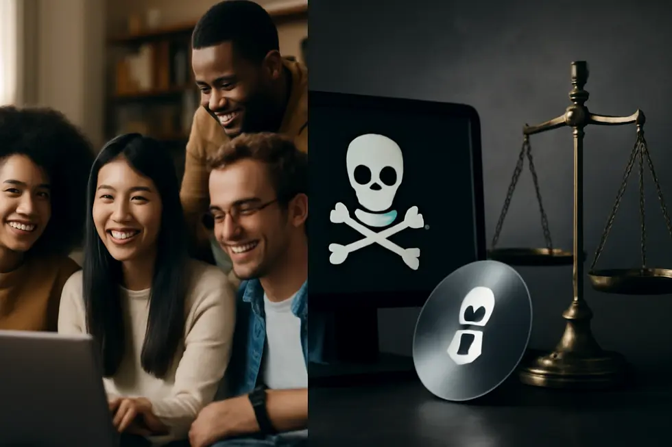 Visual breakdown of patents, copyrights, and trademarks as fundamental intellectual property rights.