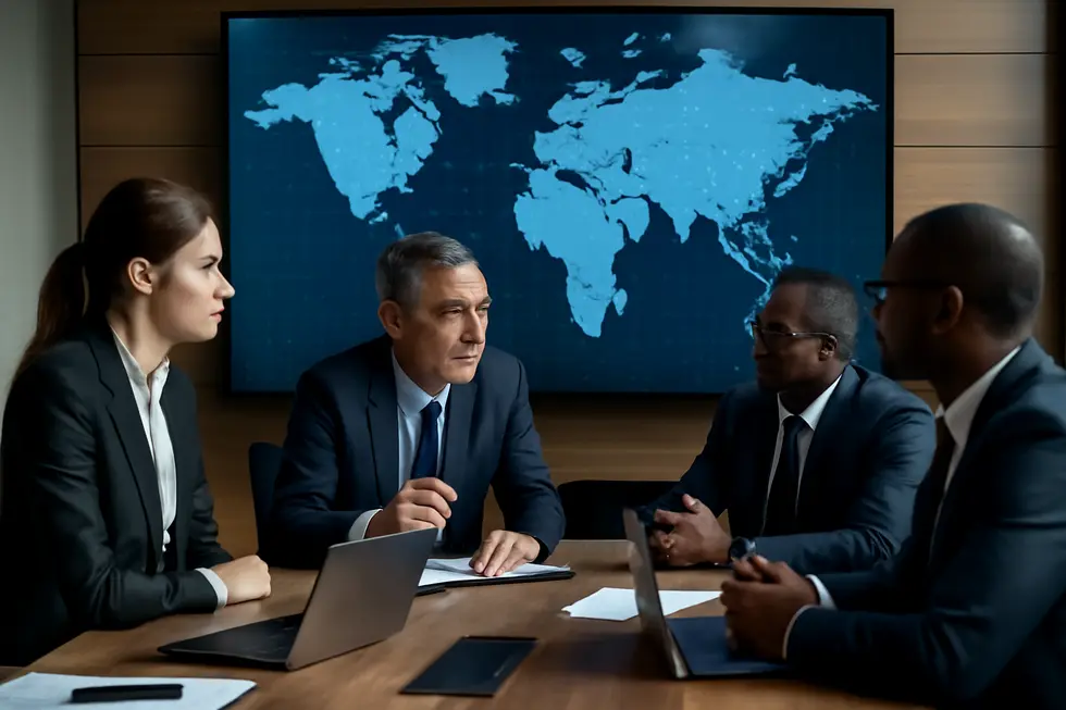 Business owner reviews patent documents highlighting legal requirements like novelty and utility.