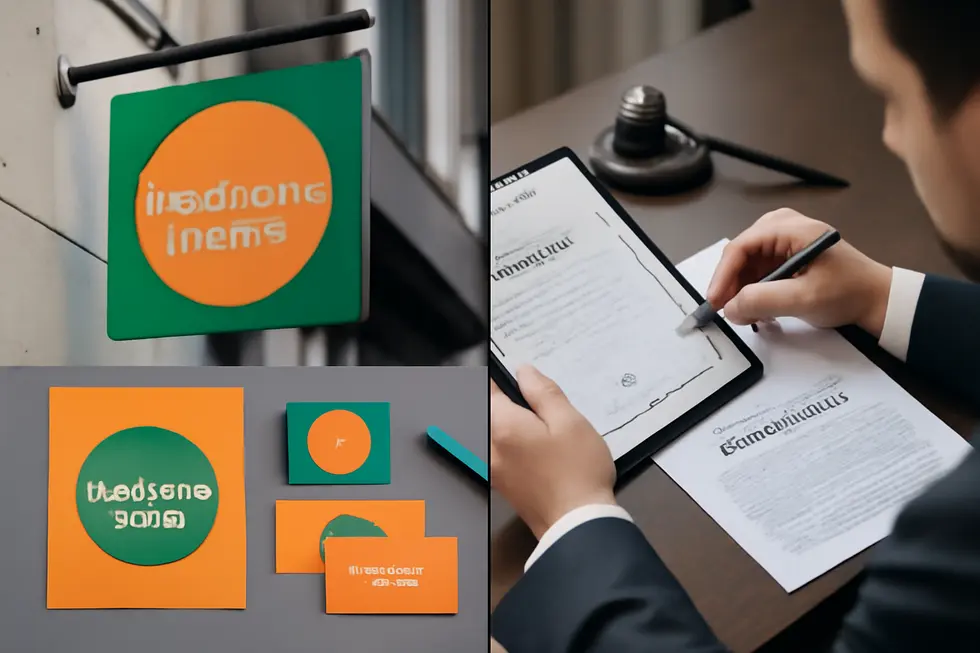 Illustration of key legal documents highlighting the terms ‘Trade Name’ and ‘DBA’ to clarify their definitions.
