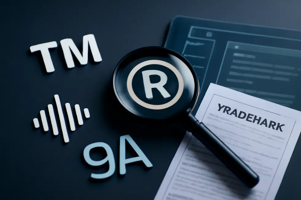 An infographic illustrating the four key types of trademark distinctiveness: fanciful, arbitrary, suggestive, and descriptive.