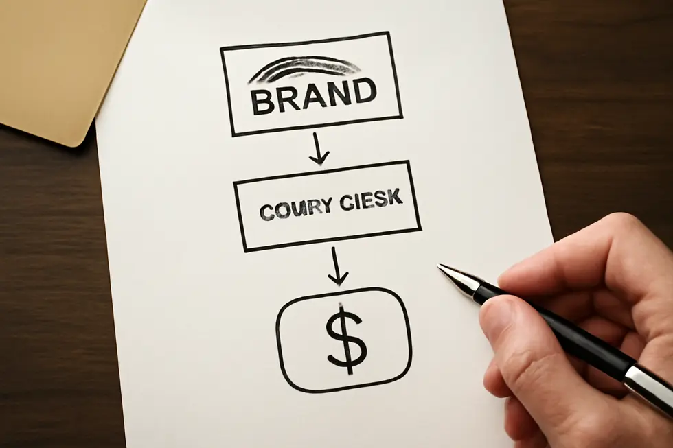 An infographic depicting the county-level brand registration process in Texas, emphasizing local authority.