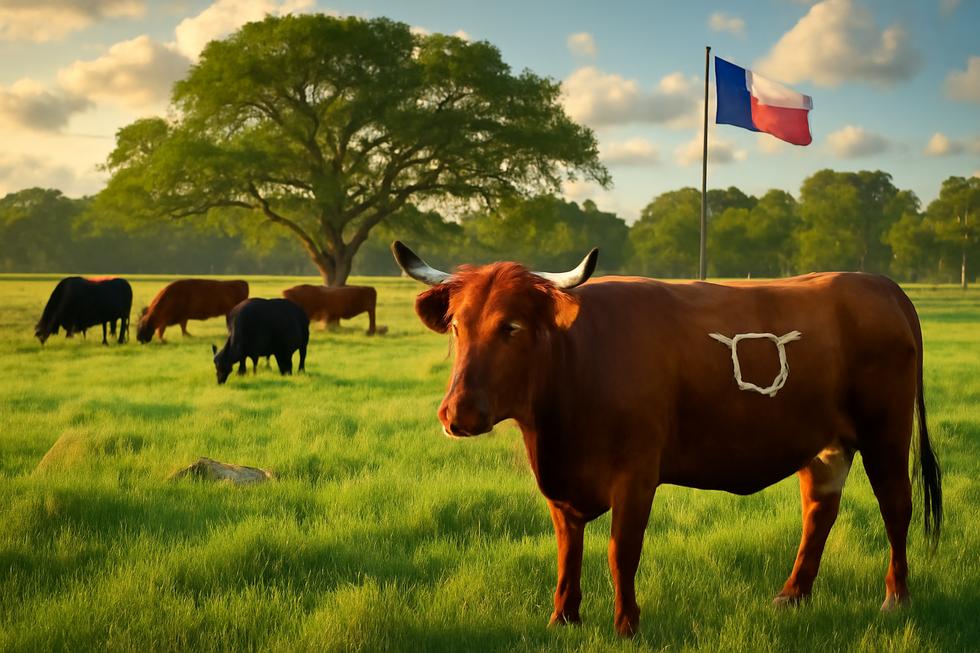 Beautiful Texas ranch with livestock grazing in the sun, symbolizing the importance of brand registration.