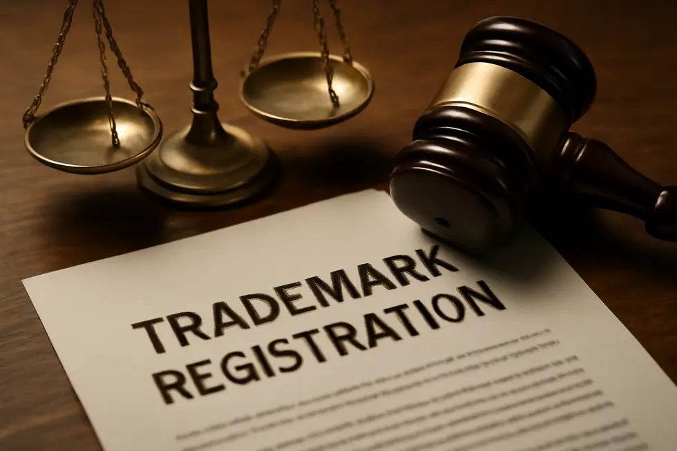 A confident business owner showcasing the importance of trademarking their business name as part of forming their LLC.